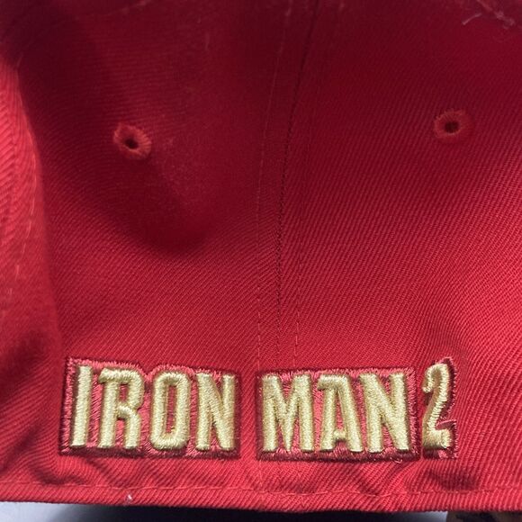 New Era Marvel Comics Iron Man 59Fifty Movie Iron Man 2 Rare Brim Face Cap Hat - Picture 12 of 12
